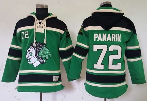 Chicago Blackhawks #72 Artemi Panarin Green St. Patrick's Day McNary Lace Hoodie Stitched Jersey