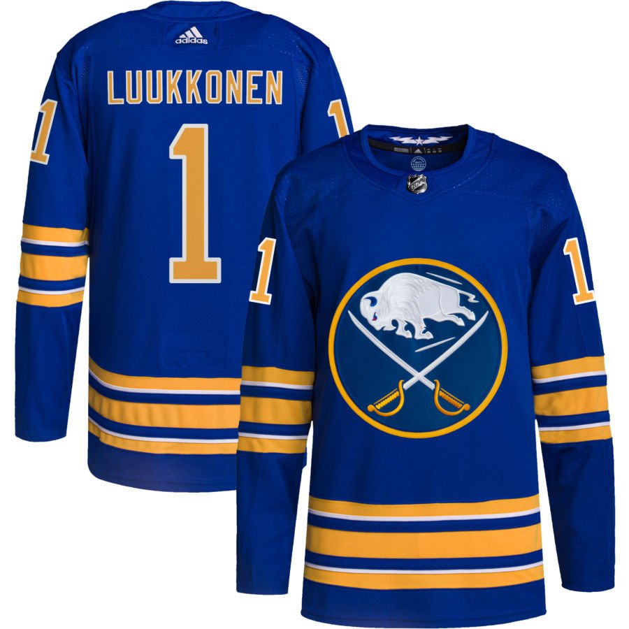 Buffalo Sabres #1 Ukko-Pekka Luukkonen Royal Home Authentic Pro Jersey