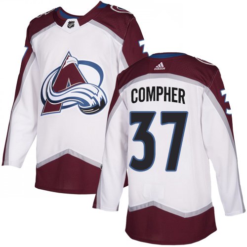 Colorado Avalanche #37 J.T. Compher White Away Jersey