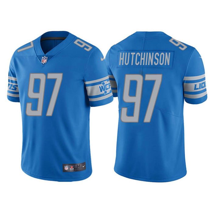 Men's Detroit Lions Aidan Hutchison Vapor Jersey - Blue