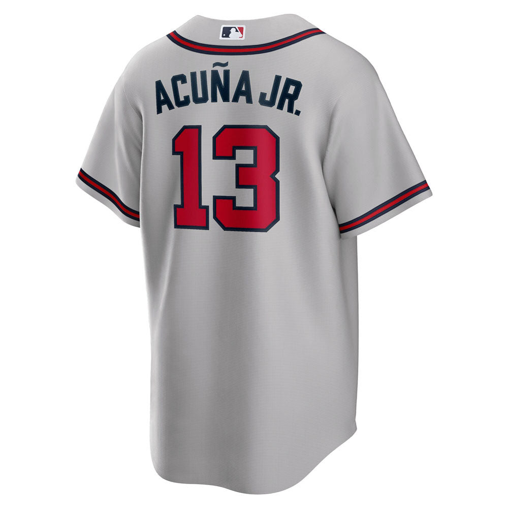 Men's Atlanta Braves Ronald Acuna Jr. Road Player Name Jersey - Gray