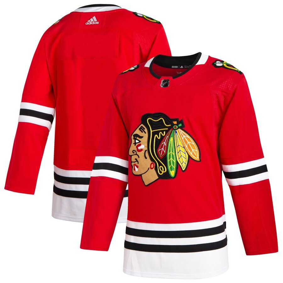 Chicago Blackhawks Red Home Authentic Blank Jersey