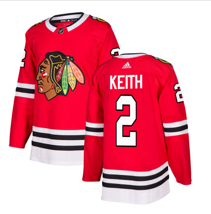Men's Chicago Blackhawks Duncan Keith adidas Red Authentic Player Jersey