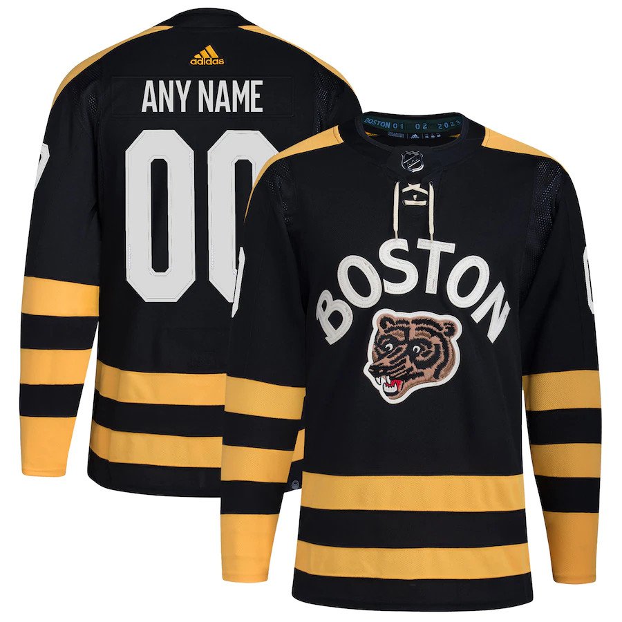 Custom Boston Bruins Name/Number 2023 Winter Classic Black Authentic Stitched Blank Jersey
